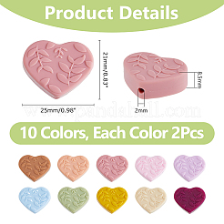 20Pcs 10 Colors Silicone Focal Beads&nbsp;SIL-DC0001-63