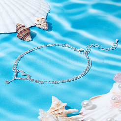 1Pc Brass Rhinestone Link Anklets&nbsp;AJEW-LP0007-21
