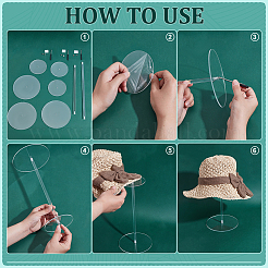 3 Sets 3 Styles Acrylic Storage Hat Racks&nbsp;ODIS-PH0001-84