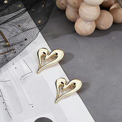 2Pcs Alloy Heart Brooch Pin&nbsp;JEWB-CP0001-60