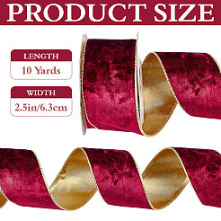 Polyester Velvet Ribbons&nbsp;SRIB-WH0011-356B