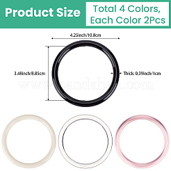 8Pcs 4 Colors Plastic Bag Handles&nbsp;DIY-CL0001-69
