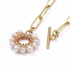 Brass Paperclip Chains Necklace & Bracelet Jewelry Sets&nbsp;SJEW-JS01098