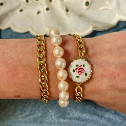 304 Stainless Steel Enamel Link Bracelets&nbsp;WGE16A1-02