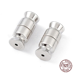 Anti-Tarnish Rhodium Plated 925 Sterling Silver Screw Clasps&nbsp;STER-K173-12P