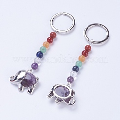 NaturalAmethyst Chakra Keychain&nbsp;KEYC-P040-E10