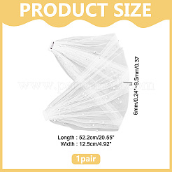 1 Pair Polyester One-shoulder Shawl for Bride&nbsp;AJEW-ME0002-94A