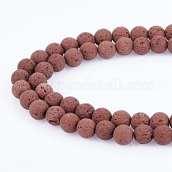 Synthetic Lava Rock Beads Strands&nbsp;G-S277-8mm-02