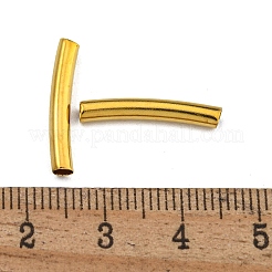 Brass Smooth Curved Tube Beads&nbsp;KK-O031-D-08