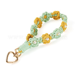 Cotton Braided Flower Pendant Decorations&nbsp;AJEW-TAC0030-032G-05