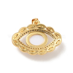 Brass Micro Pave Cubic Zirconia Pendants&nbsp;KK-B059-44G