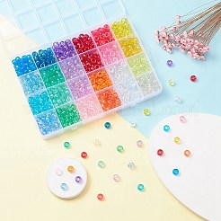 600Pcs 24 Style Transparent Plastic Beads&nbsp;KY-YW0001-48