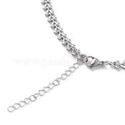 Non-Tarnish 304 Stainless Steel Cobs Chain Necklace for Men Women&nbsp;STAS-B039-11P