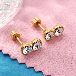Ion Plating(IP) 304 Stainless Steel Stud Earrings&nbsp;EJEW-A118-15G-02