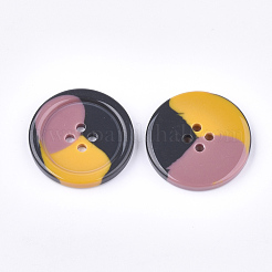 Tri-color Resin Buttons&nbsp;RESI-S377-06A-02