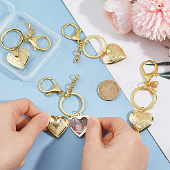 4Pcs Brass Locket Pendant Decorations&nbsp;KEYC-HS00021