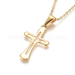 304 Stainless Steel Pendant Necklaces&nbsp;NJEW-F275-07G