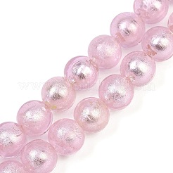 Handmade Silver Foil Glass Beads Strands&nbsp;FOIL-F002-01C