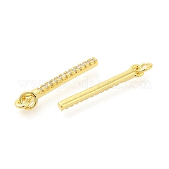 Rack Plating Brass Micro Pave Cubic Zirconia Pendants&nbsp;KK-S396-40G