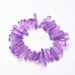 Natural Quartz Crystal Points Beads Strands&nbsp;G-K181-B04