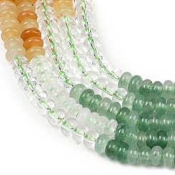 Glass & Natural Red Aventurine & Dyed White Jade & Topaz Jade & Quartz & Green Aventurin Beads Strands&nbsp;G-Z135-C03-2x4mm