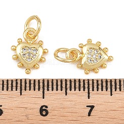 Brass Micro Pave Clear Cubic Zirconia Pendants&nbsp;KK-L275-71E-G