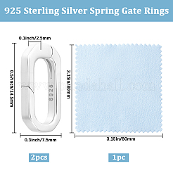 925 Sterling Silver Spring Gate Rings&nbsp;STER-BBC0009-75