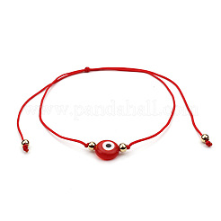 Flat Round with Evil Eye  Braided Bead Bracelets&nbsp;WG2D48B-01