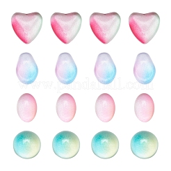 40Pcs 4 Style Transparent Glass Cabochons&nbsp;GGLA-YW0001-09