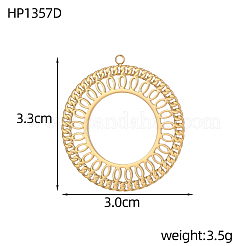 304 Stainless Steel Pendants&nbsp;STAS-OY006-99G