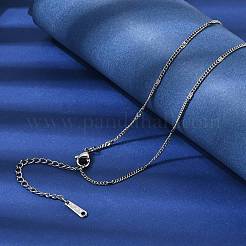 12Pcs 1.8MM 304 Stainless Steel Textured Twisted Chain Necklaces for Men Women&nbsp;NJEW-H093-20P-03
