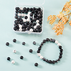 120Pcs 6 Style Natural & Synthetic Gemstone Round Beads Sets&nbsp;G-CJ0001-46