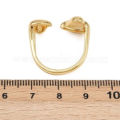 Brass Cuff Rings for Women&nbsp;RJEW-L132-07G