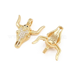Brass Micro Pave Cubic Zirconia Pendants&nbsp;KK-B157-09G