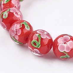 Handmade Lampwork Beads Strands&nbsp;LAMP-K029-02A