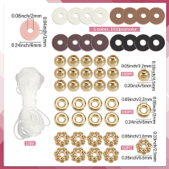 DIY Disc/Flat Round Polymer Clay Beads Stretch Bracelets Making Kits&nbsp;DIY-SP0003-41