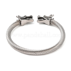 Viking 304 Stainless Steel Open Cuff Bangles for Men&nbsp;BJEW-U001-06B-AS