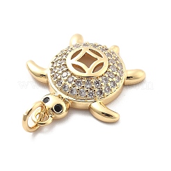 Rack Plating Brass with Cubic Zirconia Pendants&nbsp;KK-Q017-01C-G