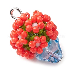 Beaded Flower Potted Charms&nbsp;PALLOY-MZ00446-01