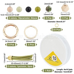 DIY Beaded Keychain Wristlet Making Kit&nbsp;DIY-CA0004-42