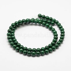 Natural Malachite Beads Strands&nbsp;G-F461-05-6mm