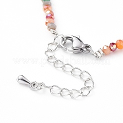Faceted Glass Beaded Necklaces&nbsp;X-NJEW-JN02553-04