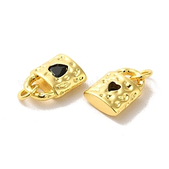 Brass Micro Pave Cubic Zirconia Pendants&nbsp;KK-H461-06G-04