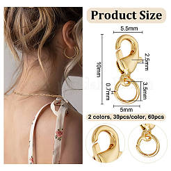 60Pcs 2 Colors Alloy Lobster Claw Clasps&nbsp;FIND-PH0026-06