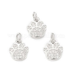 Rack Plating Brass Micro Pave Clear Cubic Zirconia Charms&nbsp;KK-C011-58P