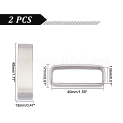 304 Stainless Steel Belt Keeper Belt Strap Loop Ring Buckle Parts&nbsp;DIY-WH0304-355