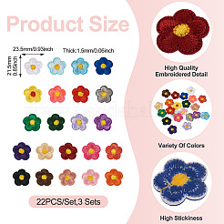 66 Pcs Flower Embroidery Cloth Iron On/Sew On Patches&nbsp;DIY-TA0013-05