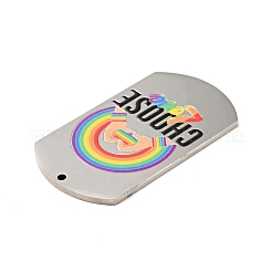 Non-Tarnish Pride 201 Stainless Steel Big Pendants&nbsp;LS-STAS-J041-05B