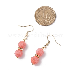 Natural Rhodochrosite Dangle Earrings&nbsp;EJEW-JE06631-03