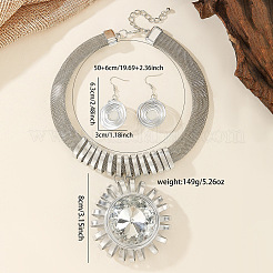Aluminum & Alloy & Acrylic Sunflower Statement Jewelry Set&nbsp;WG15403-01